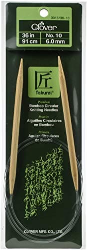 Clover Takumi Bamboo Circular 36Inch Knitting Needles Size 10