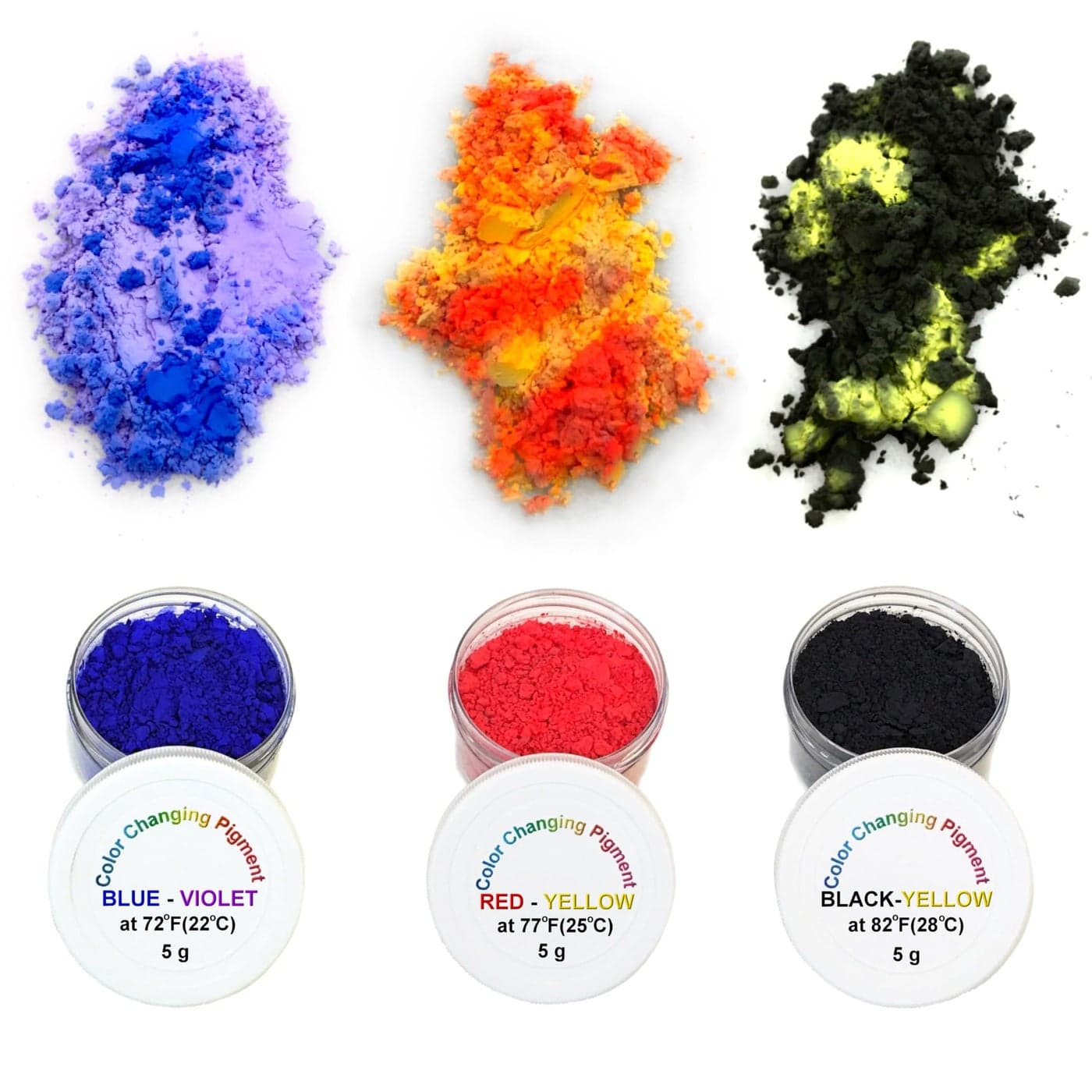 Temperature Activated Thermochromic Powder Pigments Multicolor Pack Perfect for Color Changing Slime Nail Art Secret Message Tumblers Science Experiments Resin Jewelry TShirts Shoes