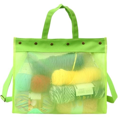 Mdoker Knitting Bag Large Yarn Storage OrganizerYarn Bags for CrochetingCrochet Storage Bags for Crochet HooksKnitting NeedlesKnit Bags Ideal Knitting Crochet GiftGreen