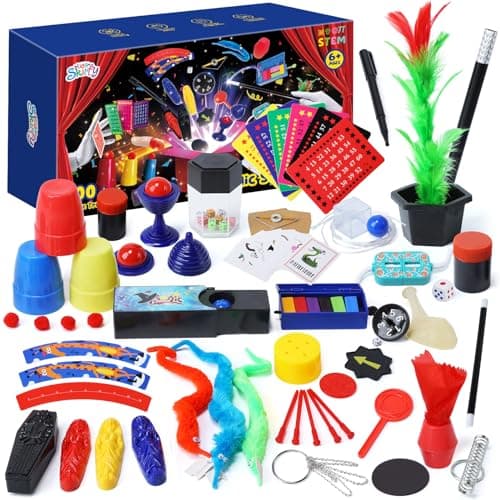 Skirfy Magic Starter Kit 100 Tricks for Kids Age 610 Includes Dice Magic Trick Magic Wand