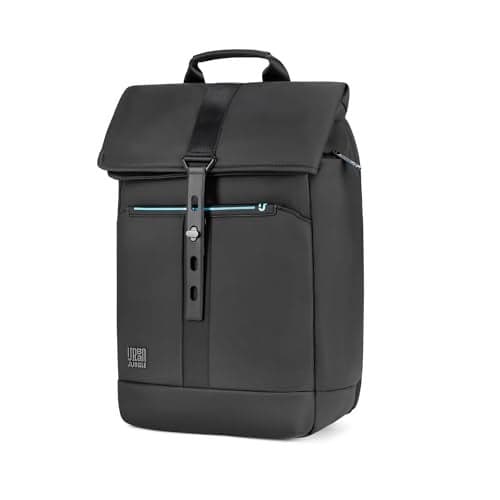 Urban Jungle by Safari The Venture 30L Laptop Backpack for Men and Women | 15.6 Inch Laptop & Tablet Sleeve | Water Resistant | Flat-Open Design | Office & Travel Bag | Premium Fabric | Black