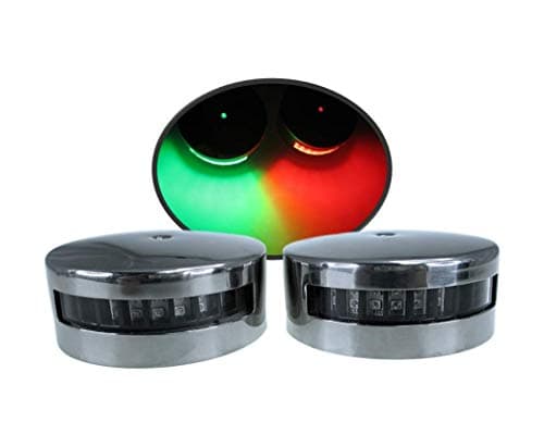 Pactrade Marine Horizontal SS304 Navigation Light LED Green Starboard Red Port