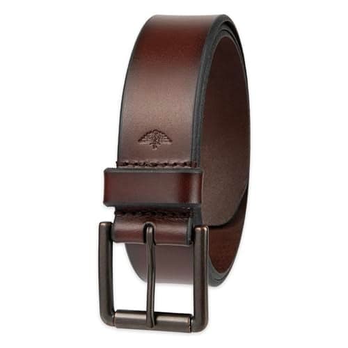 Dockers Men's Casual Leather Belt - 100% Soft Top Grain Genuine Leather Strap with Classic Prong Buckle, Brown,32