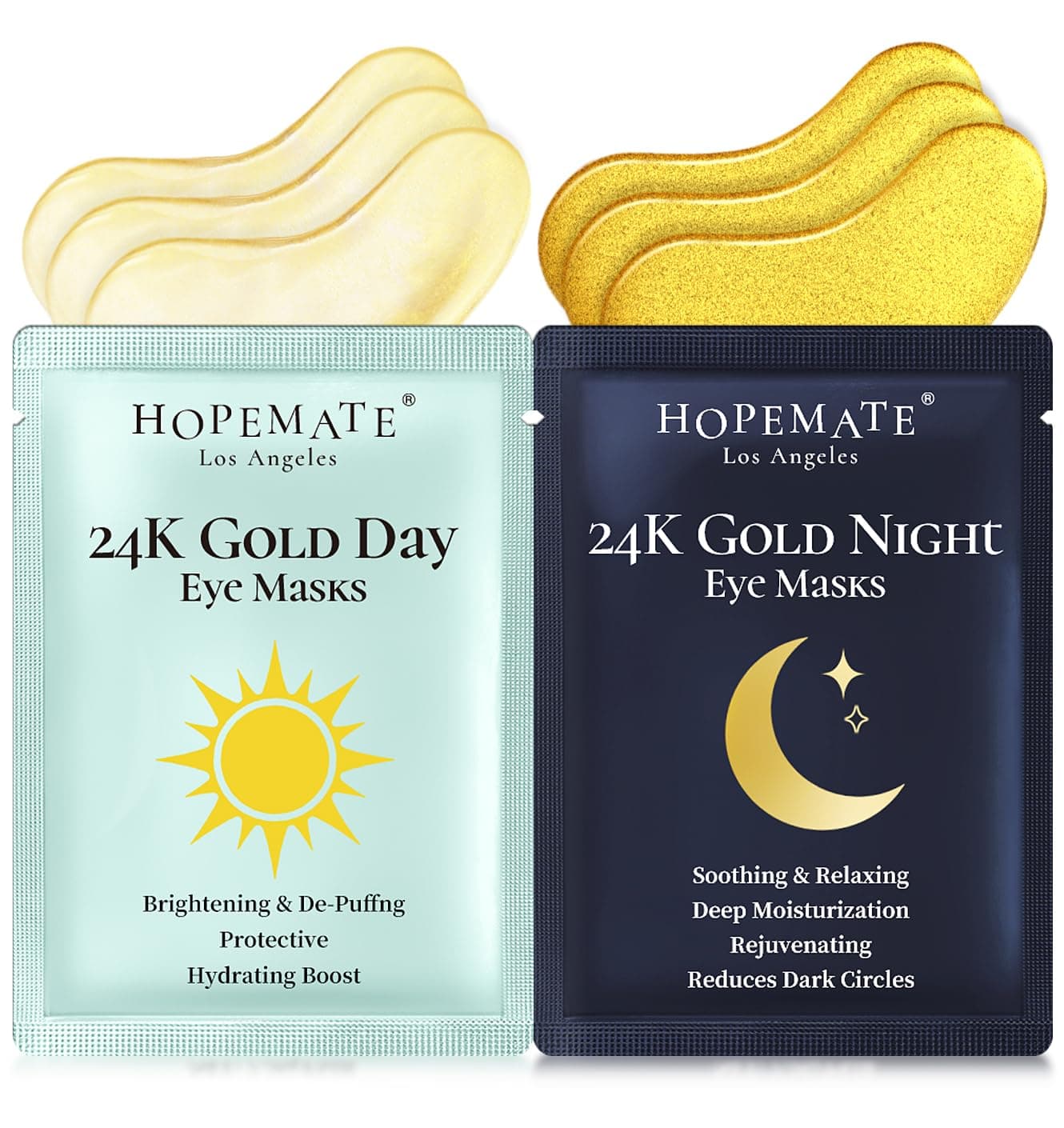 Under Eye Patches for Puffy EyesDark CirclesWrinkles Eye BagsDay Night Eye Mask Gel Set with Collagen 24K GoldIdeal Undereye Skincare Gift for Bridesmaids Women Birthdays