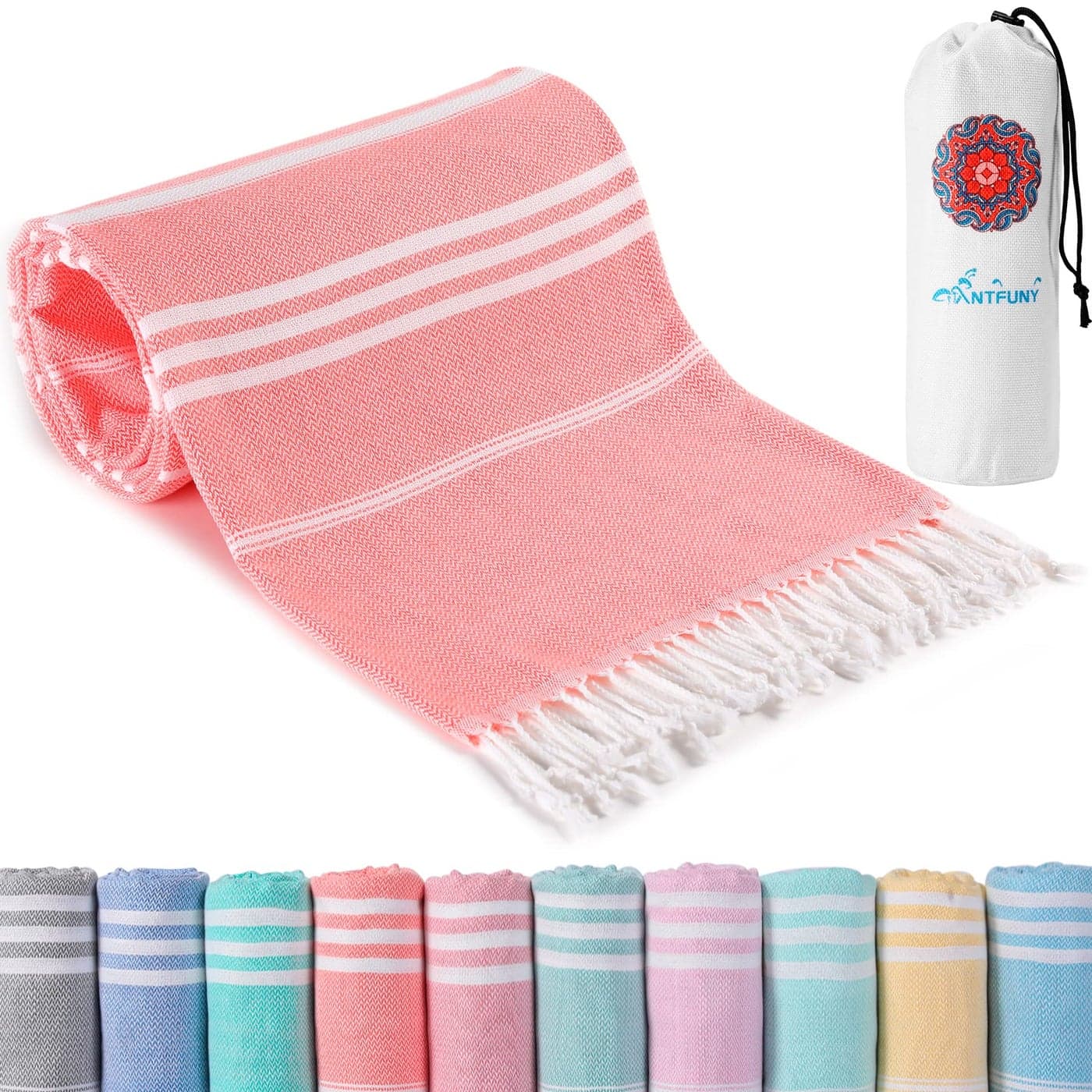 Antfuny Turkish Beach Towels Vacation Essentials Pool Towel for Women Birthday Teacher Appreciation Thank You Gifts Mothers Days Bridesmaid Bride Girlfriend Friendship Sister 40th Retirement Gift