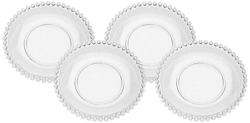 Godinger Chesterfield Glass Dessert Plates, Set of 4