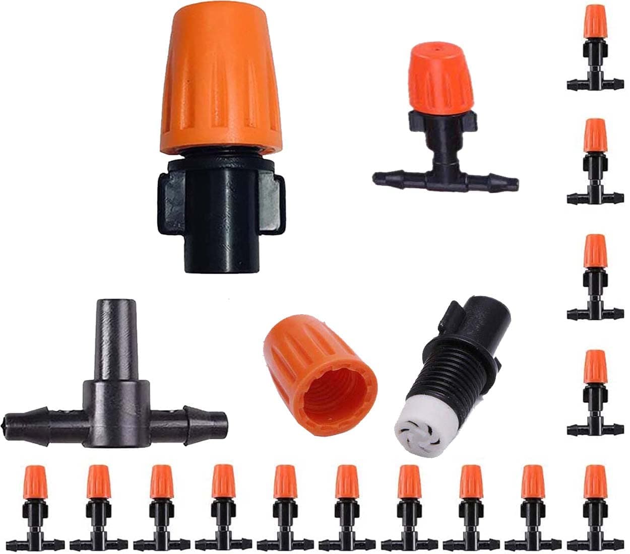 DIY Crafts 10x, Misting Sprinkler, 10 Pcs Only Orange 360°Misting Nozzle, Mist Misting Sprinkler for Mist Nozzle Set Updated Fan Misting Cool Patio Breeze Leak Blocker Add(10x, Misting Sprinkler)