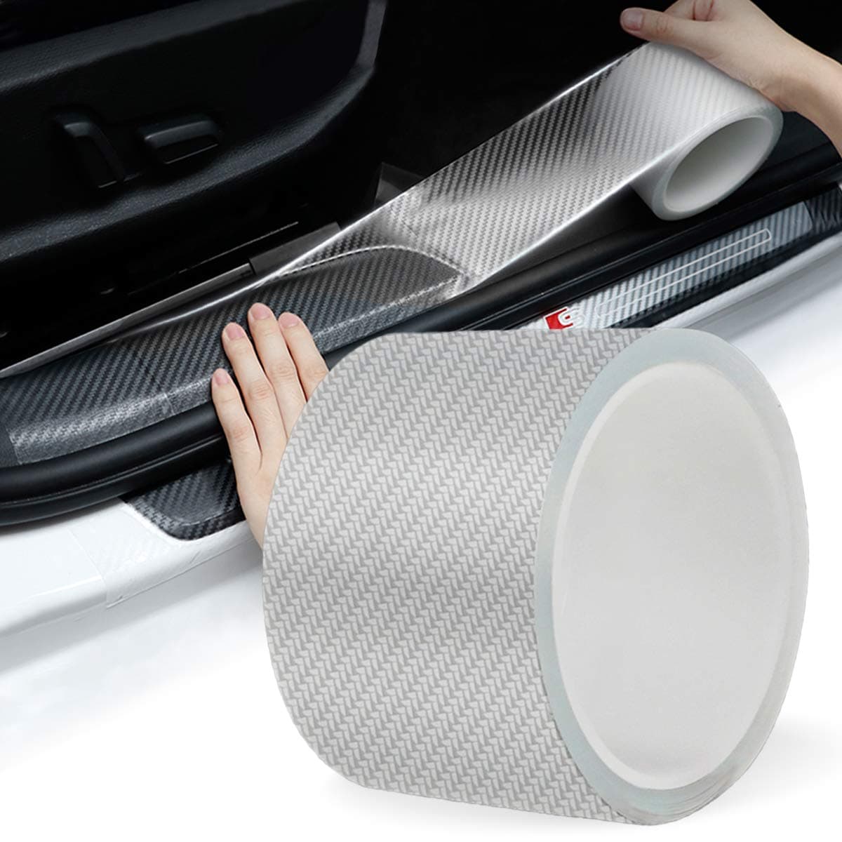 Storystore Car Door Edge Guards 27In x 33Ft Door Sill Guard Protector AntiScratch Adhesive Tape Automotive AntiCollision Strip for Car Door EdgeFront and Rear BumperDoor Sill Protector