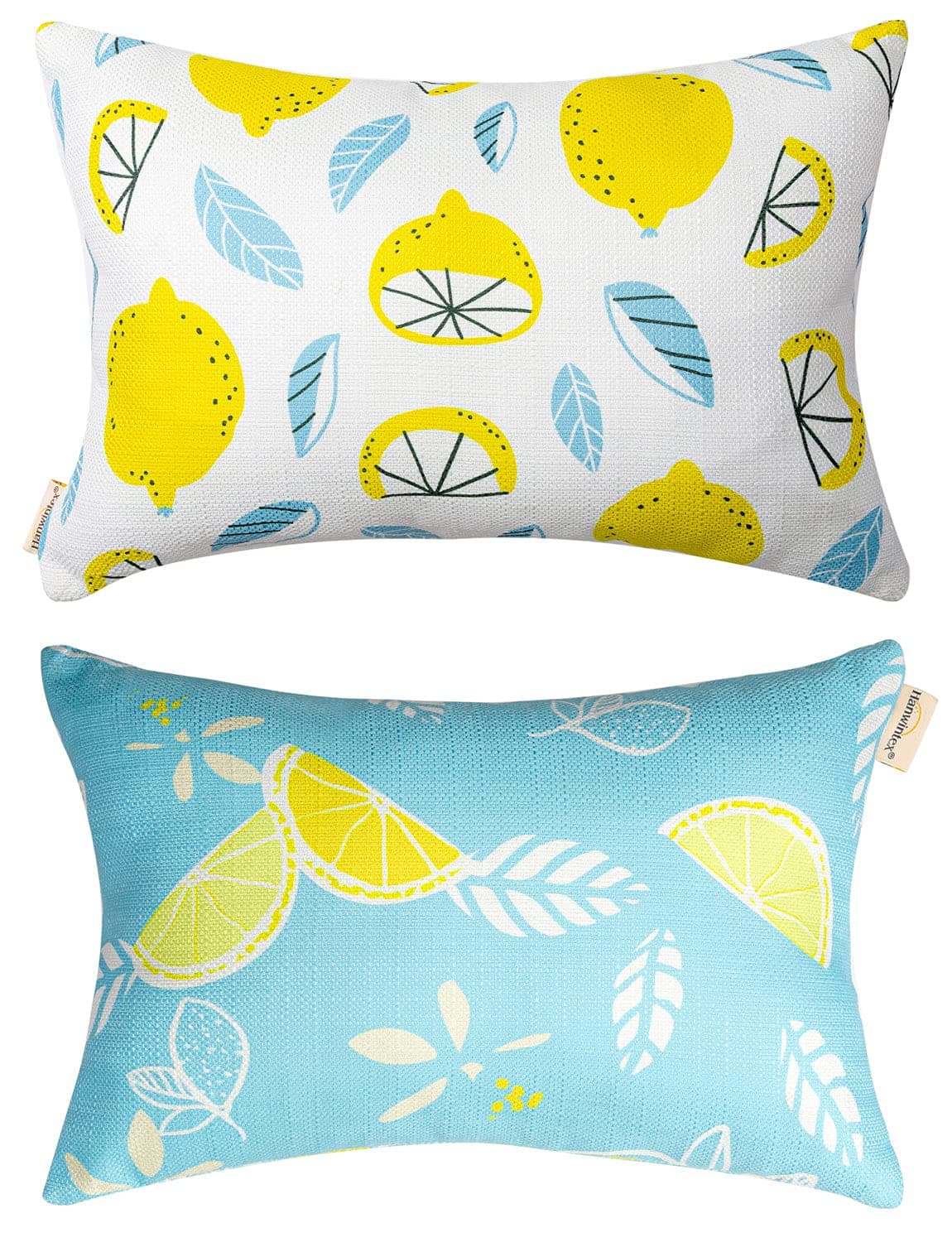 vmgreen Outdoor Patio Chaise Lounge Small Headrest Waterproof Pillows with Insert Adjustable Elastic StripeGarden Furniture Sofa Office Chair Seat Yellow 2 Pack
