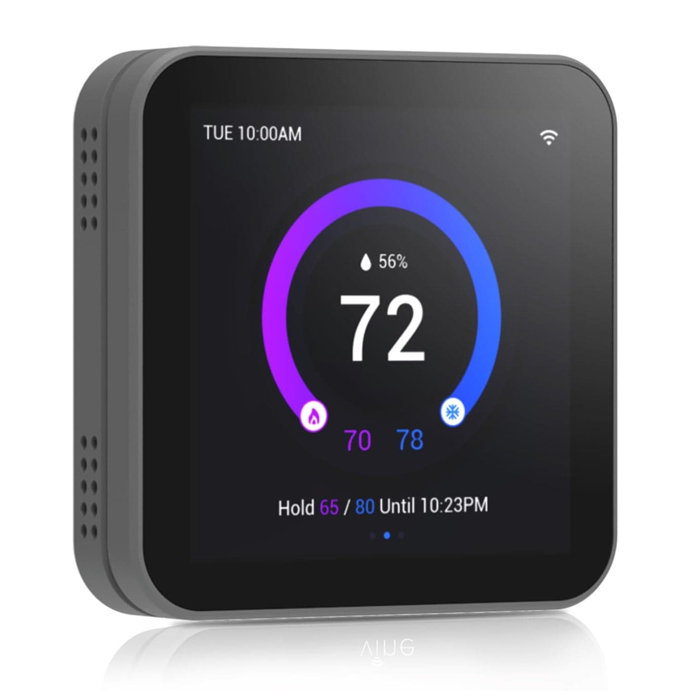 vine Programmable Thermostat for House with 40 Touch Screen WiFi Smart Home Thermostat for AC and Heating AppVoice Control Valentines Day Decorations CWire Required Grey