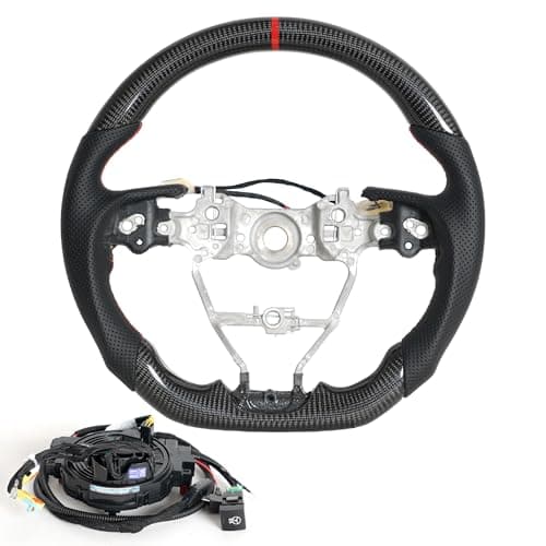 Carbon Fiber Steering Wheel for Toyota Camry SE XSE XLE 2018-2023/RAV4 2019-2024/Avalon 2019-2024 Steering Wheel with Heating Upgrade Accessories (Heated)