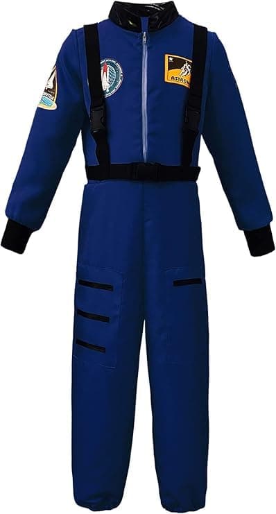 DEVARSHEE Fancy Dress Astronaut costumes for kids astronaut dress for boys & girls astronaut space suite for kids halloween costumes fancy dress competition (Blue, 7 Years - 8 Years)