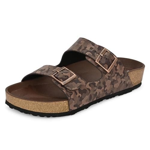 Centrino Men’s Berkin-Style Slip-On Sandals | Open Toe Design | Soft PU Footbed | Lightweight & Comfortable | Arch Support | On-Grip Sole | Casual Outdoor Wear (9213)