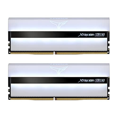 TEAMGROUP T-Force XTREEM ARGB 3600MHz CL18 16GB (2x8GB) PC4-28800 Dual Channel DDR4 DRAM Desktop Gaming Memory Ram (White) - TF13D416G3600HC18JDC01