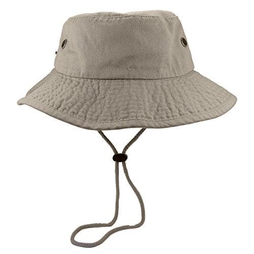 Gelante 100% Cotton Stone-Washed Adjustable Bucket Safari Boonie Sun Hats.1910-1PC Putty L/XL