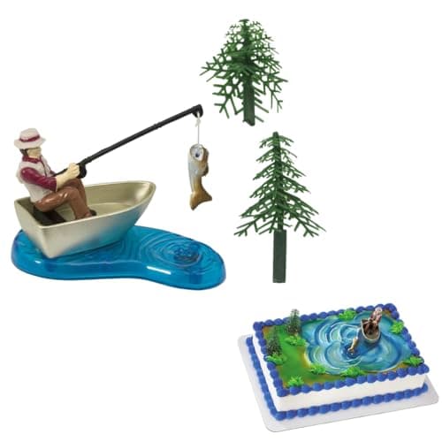 Fisherman and Boat Cake Topper