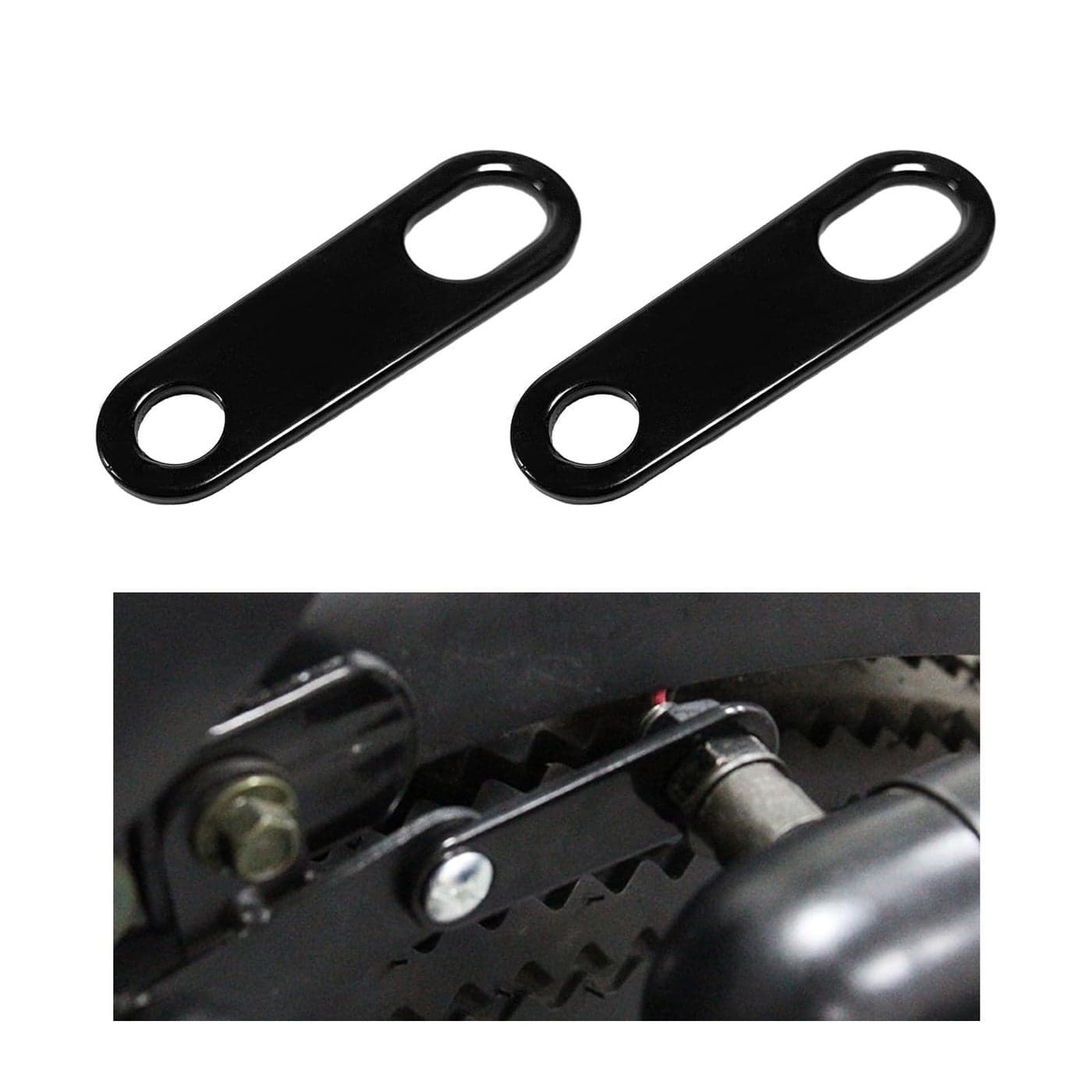 Dickno 2 PCS Motorcycle Turn Signals Brackets Metal Vehicle Rear Indicator Light Location Holder with Hole Straight 10mm Hole Shock Brackets Universal Turn Signal Lamp Mounting Holder Black
