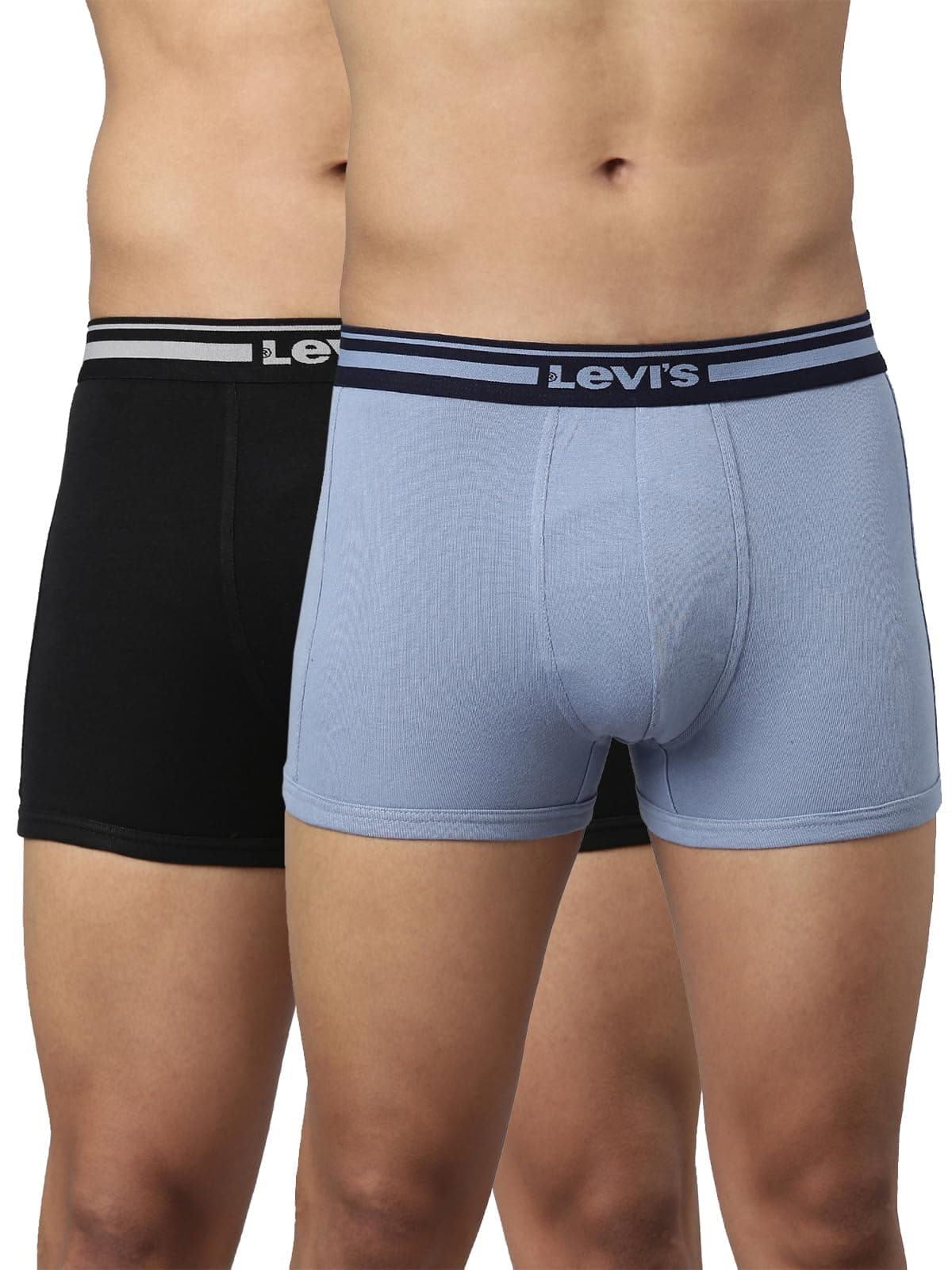 Levi's Cotton 003 Comfort Trunk for Men with Contoured Double Pouch,Tag Free Comfort & Smartskin Technology (Pack of 2)
