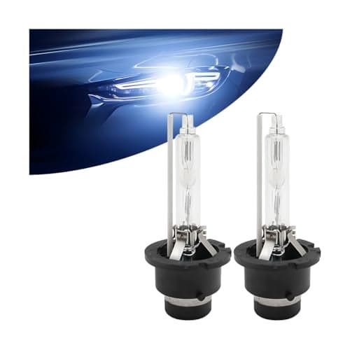 Mandark 2PCS Car D2S HID Bulbs 6000K Cool White Xenon Headlight Replacement Lights 35W 12V Super Bright Waterproof Automotive High Low Beam Lamps Universal for SUV Truck RV