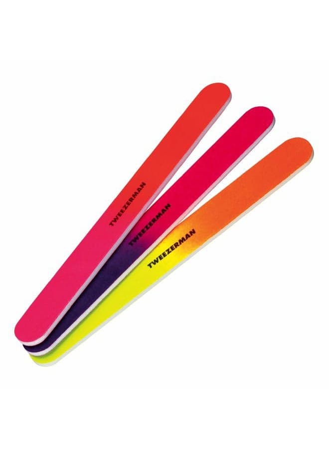 Piece Neon Hot Nail Files, Assorted 3 Count