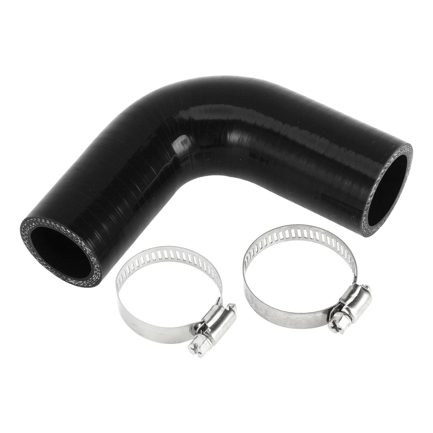 X AUTOHAUX 1 Set 28mm1132mm126 ID 90mm354 Length 90 Degrees Black Car Silicone Hose with Clamps Coolant Hose Universal