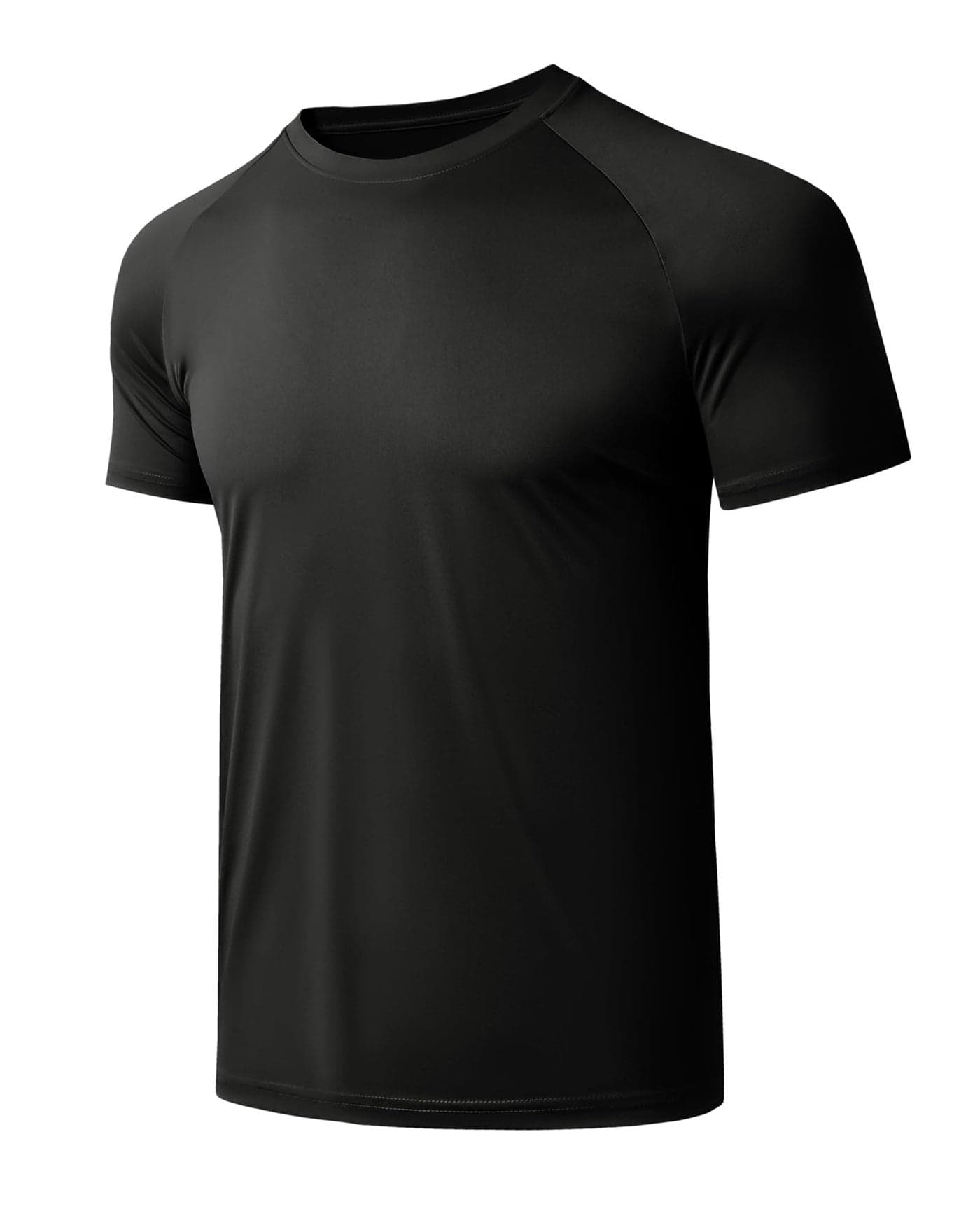 CE' CERDR Mens Workout Shirts Quick Dry Performance Short Sleeve Athletic Shirt Black