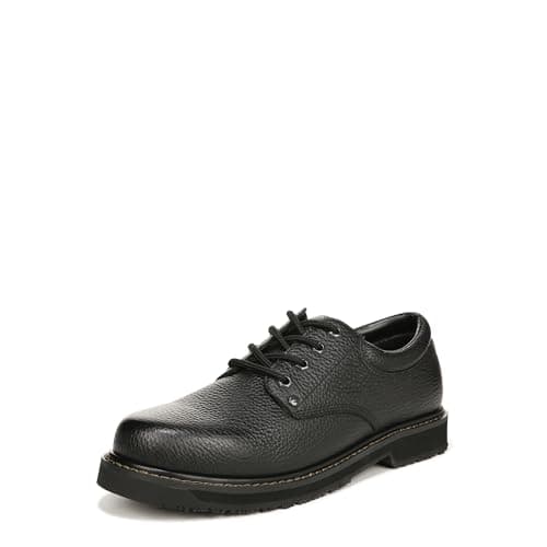 Dr. Scholl's Shoes Men's Harrington II Slip Resistant Work Oxford,Black Leather,12