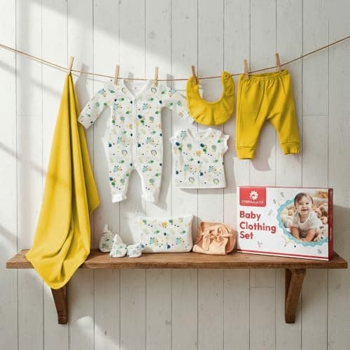 StarAndDaisy New Born Baby Clothes 0-6 Months Gift Set of 12 / Soft Pure Cotton Baby Gifts Newborn/Perfect Newborn Baby Gift Set for Boys & Girls