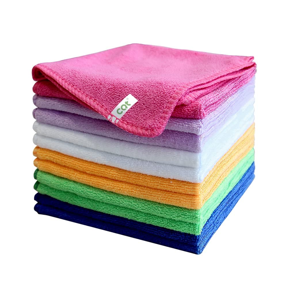 CQT Microfiber Reusable Cleaning Cloth Washing Cloth Dish Cloth 30x30cm 12packed