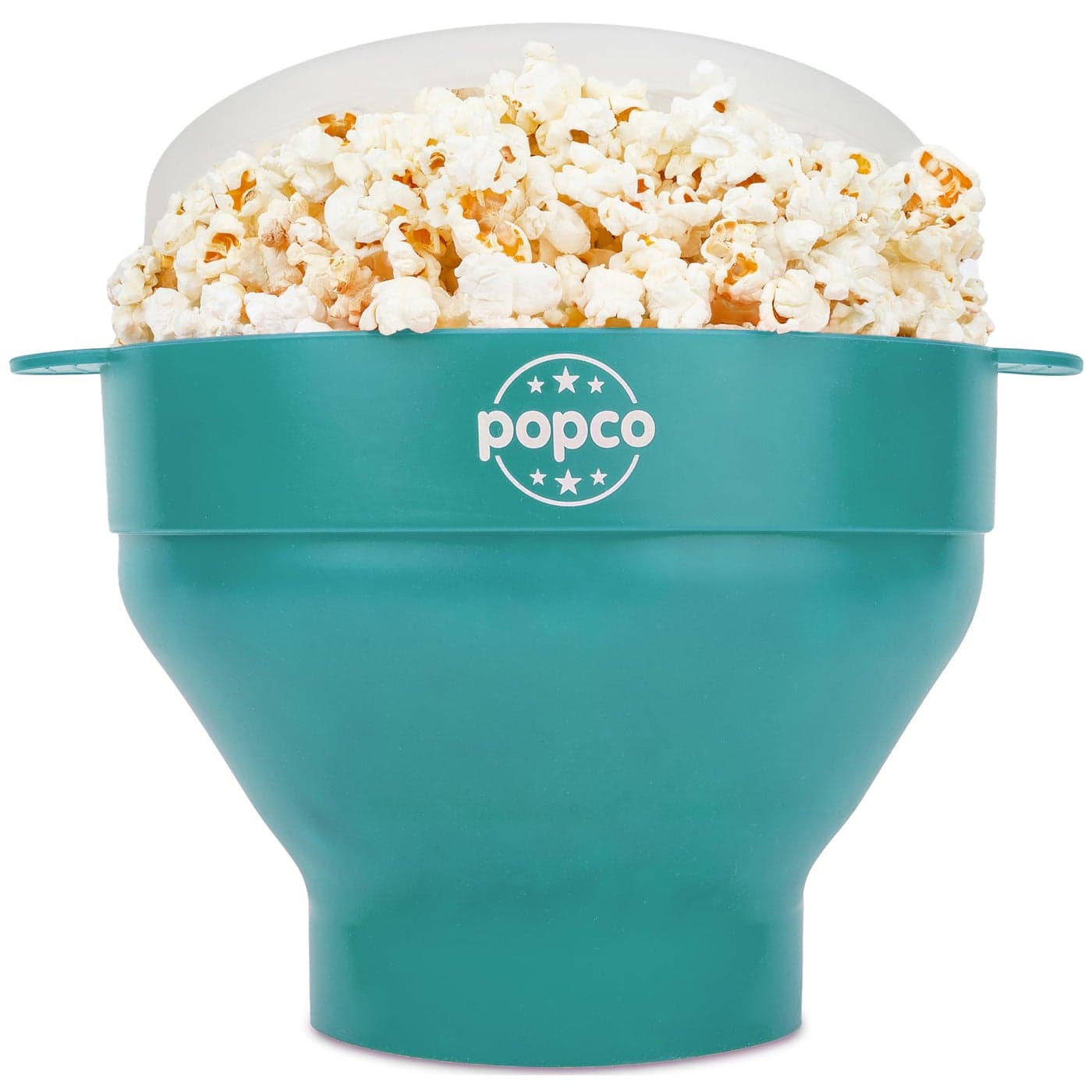 The Original Popco Silicone Popcorn Maker Microwave Popcorn Popper Collapsible Bowl HeatResistant Easy to Clean Ideal for Family Movie Nights 15Cup Capacity Transparent Red