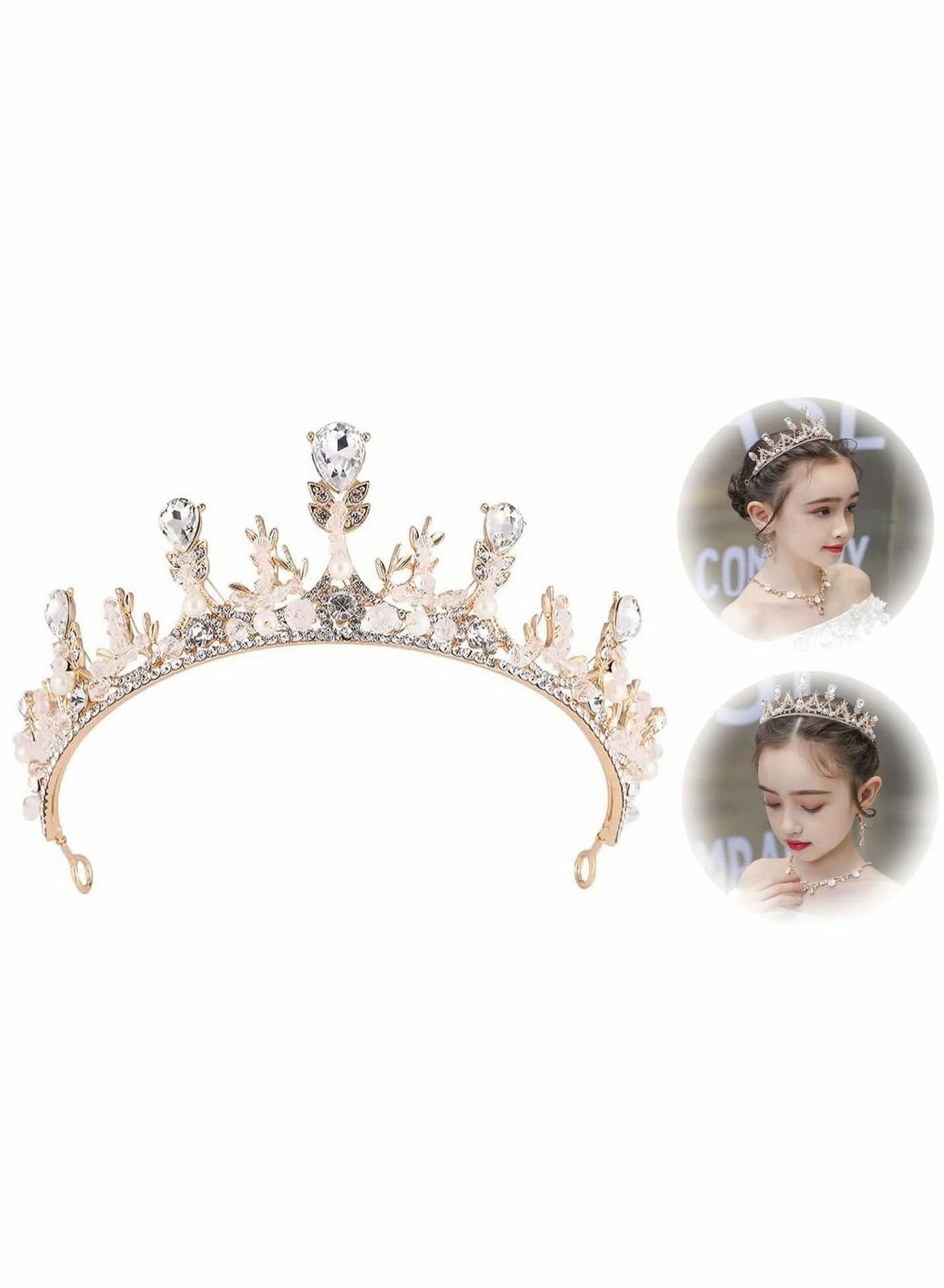 Bridal Tiara Crown, Wedding Head Band Birthday Banquet Crystal Party Hair Accessories, Women Pageant Jewelry