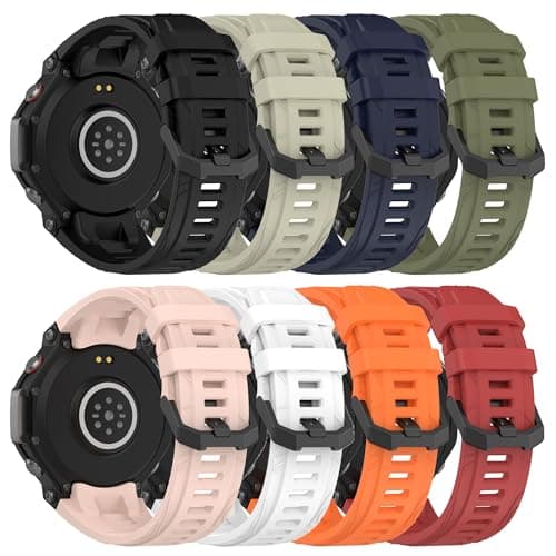 QGHXO Band for Amazfit T-Rex 3, Soft Silicone Replacement Band for Amazfit T-Rex 3 Smartwatch (No Tracker, Replacement Bands Only)
