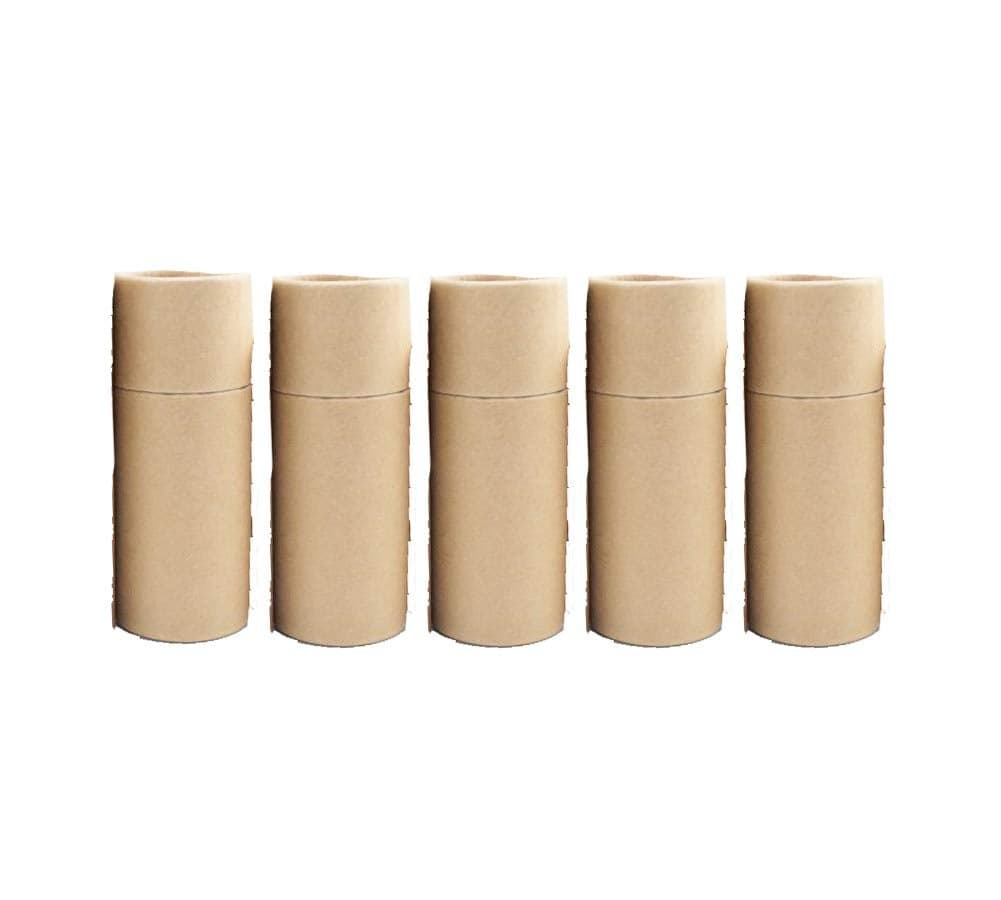 Kraft Empty Jar Tube Cardboard Boxes - Essential Oil Bottle Packaging Box with Lid - Round Paper Cardboard Box, 5pcs (50ML)