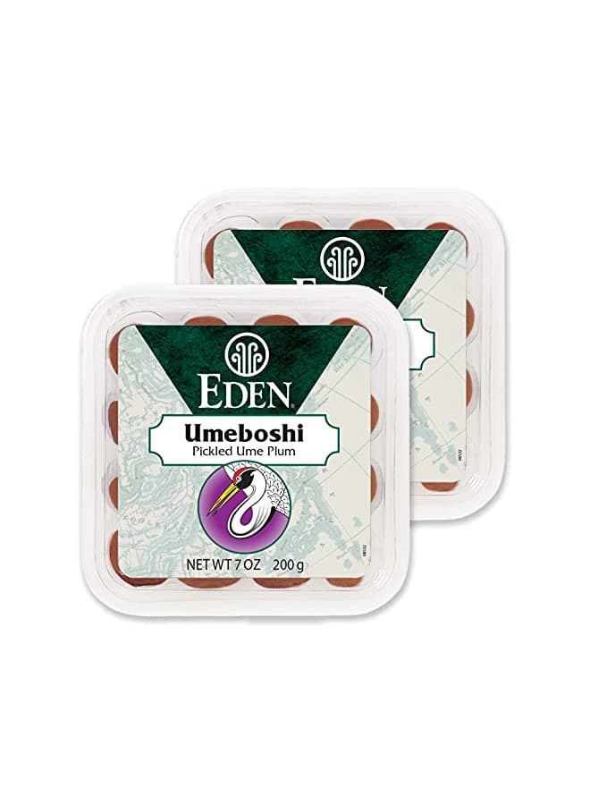 Eden Umeboshi Plum, Japanese Pickled Plum, Whole, Traditionally Made, No MSG, No Chemical Additives, 7.05 oz (2-Pack)