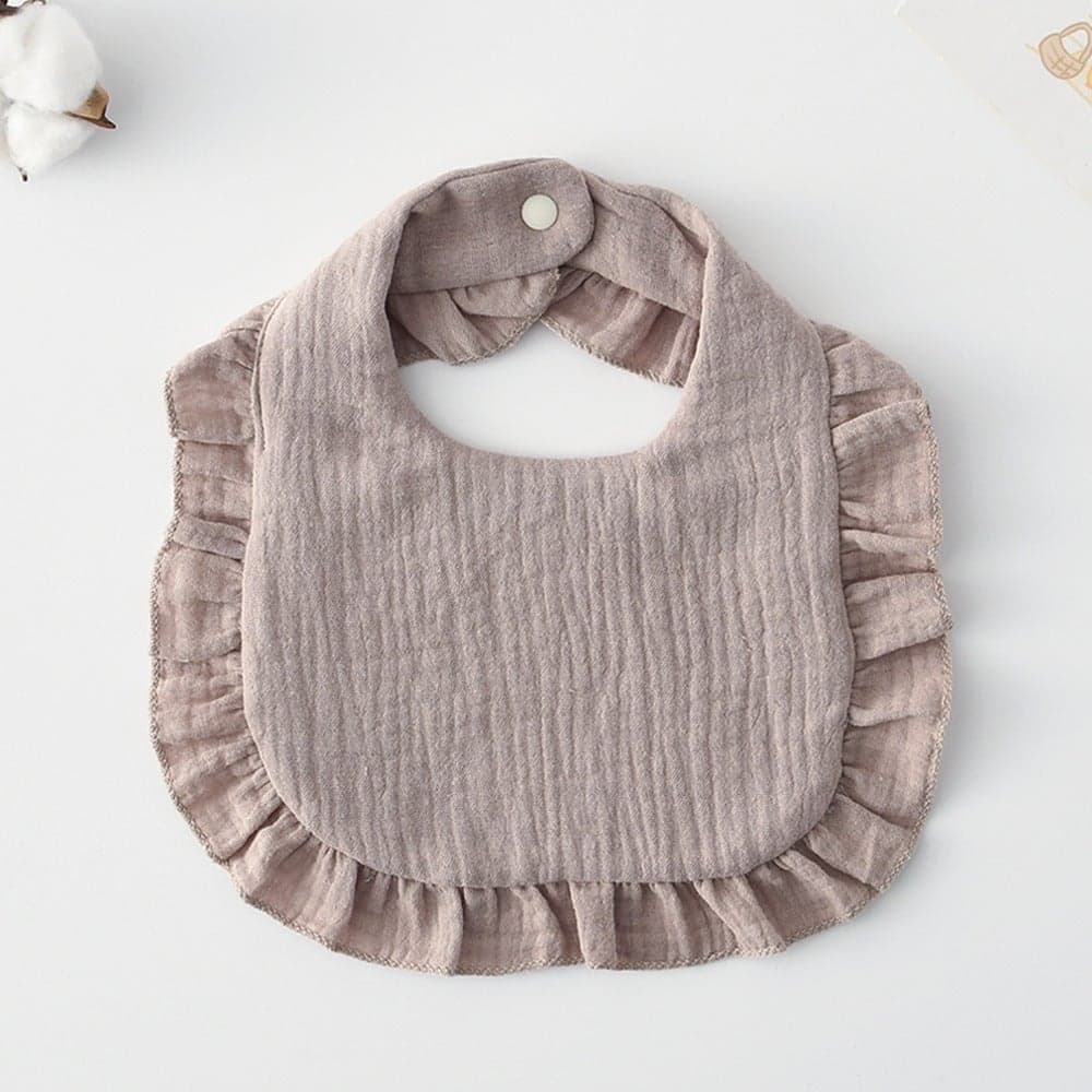New Baby Saliva Towel Ruffled Children Baby Cotton Gauze Lace Bib Bib Saliva Pocket