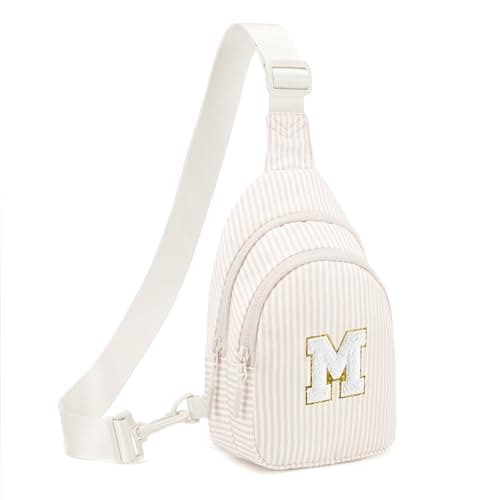Viverte Gifts for 8 9 10 11 12 13 14 Year Old Girls Sling Bag Crossbody Bags Fanny Pack for Teen Girls Personalized Gifts for Women (Beige-M)