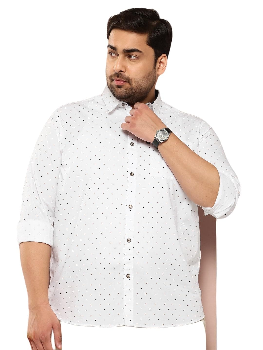 Thomas Scott Plus Size Printed Pure Cotton Casual Shirt(TS1473_Mustard_6XL)
