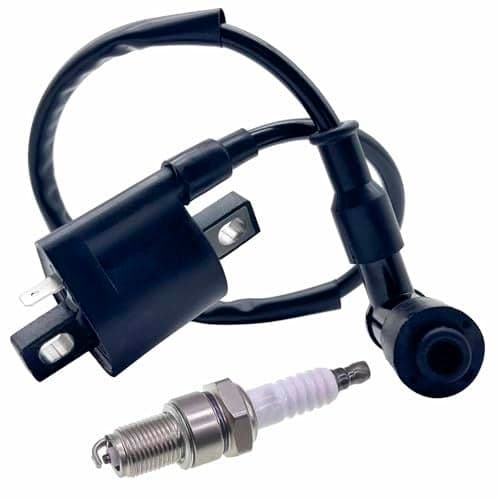 QISF GY6 Racing Ignition Coil SSR 125 Spark Plug Wire with Spark Plug for 50CC 90CC 110CC 150CC 200CC 125CC 250CC Moped Scooter ATV Go Kart Pit Dirt Bike Engine Motorcycle