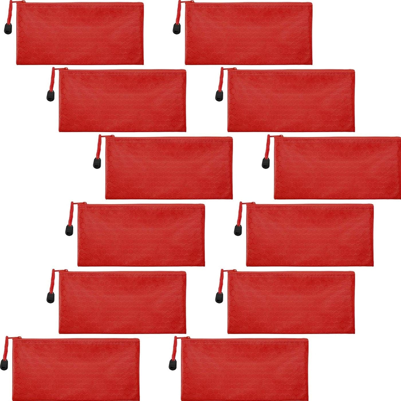 12 Pieces Zipper Pencil Pouch Pencil Bags Waterproof Bag for Cosmetic Makeup Office Supplies and Travel Accessories