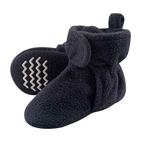 Hudson Baby Unisex Cozy Fleece Booties, Navy, 0-6 Months