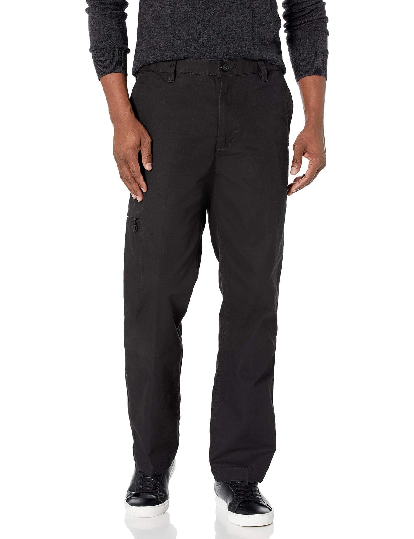 Dockers Men's Classic Fit Comfort Cargo Pants, Black, 38W x 34L