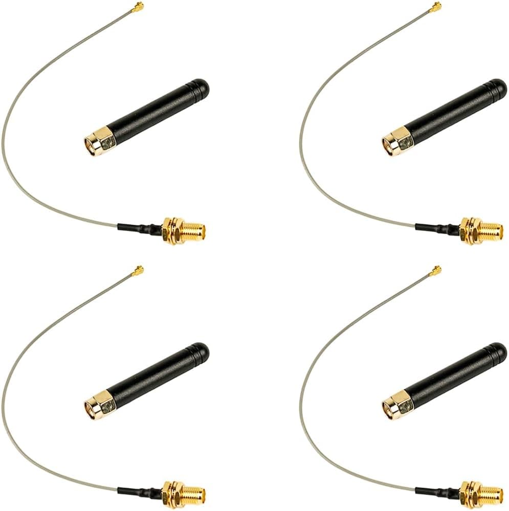 LoRa Antenna 915MHz Pigtail 2dBi UFL to SMA Cable for 915 MHz ESP32 LoRa OLED CubeCell Board HTCCAB02S GPS Module Pack of 4