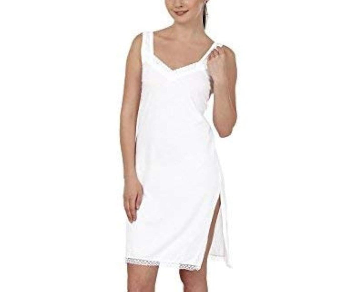 BLAZON Women's Cotton Hosiery Fairy Full Slip (1005 White_01_XXL_White_2XL)