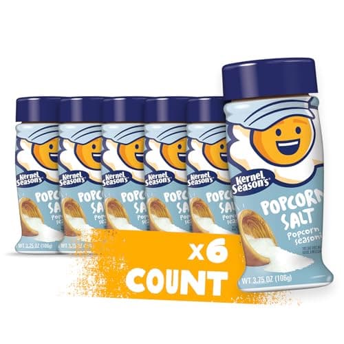 Kernel Season’s Popcorn Seasoning, Salt, 3.75 Ounce (Pack of 6)