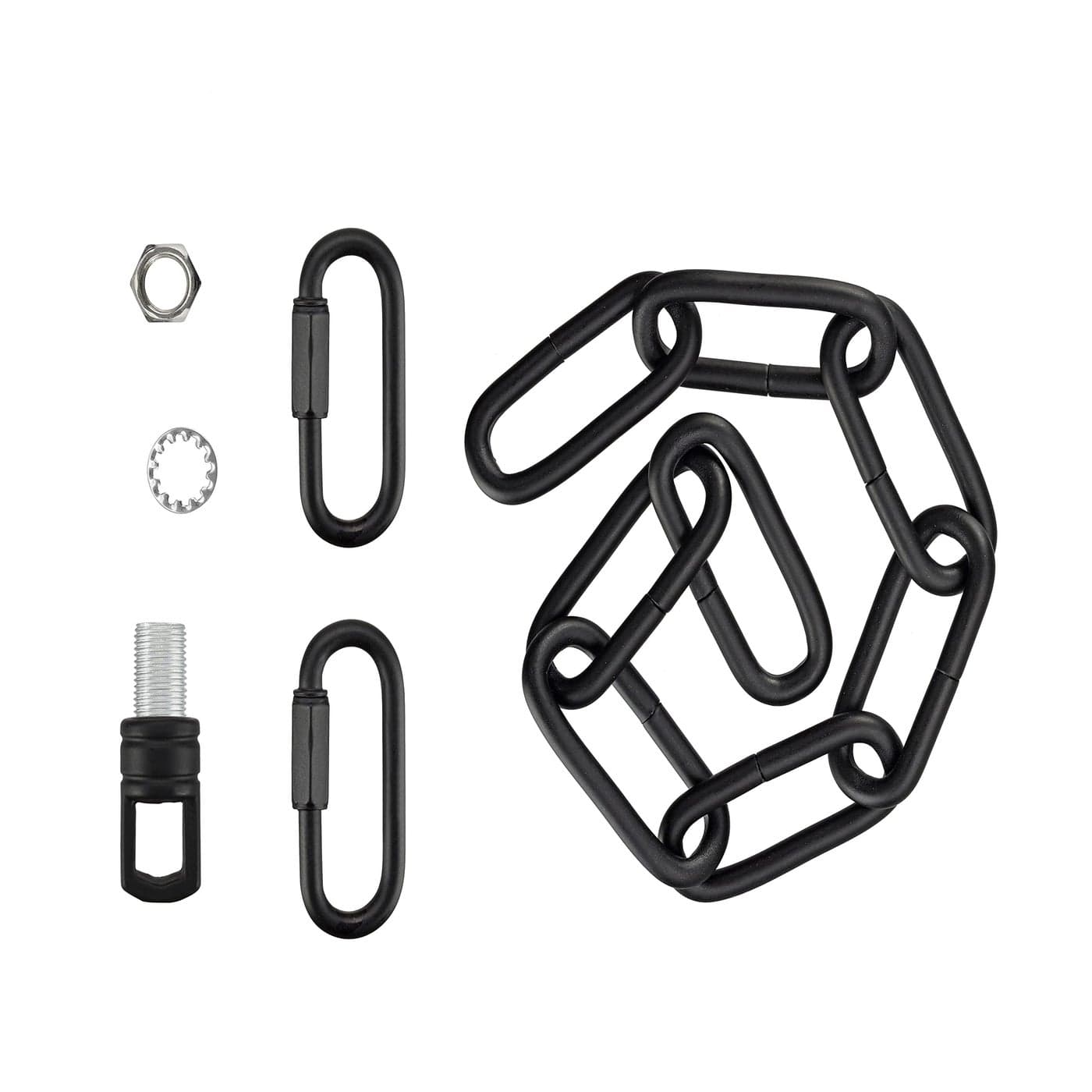 ASPEN CREATIVE 2111991 Steel 1 Feet Heavy Duty Chain Quick Link Connector for Hanging Up Maximum Weight 120 Pounds in Matte Black