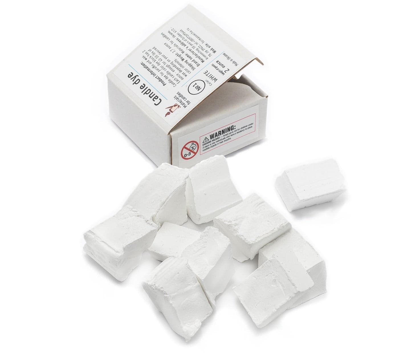 White Candle Dye 2oz for Soy Candle Making – Candle Shop Premium Color Dye Blocks for Soy Wax, Beeswax, Paraffin - Candle Wax Dyes