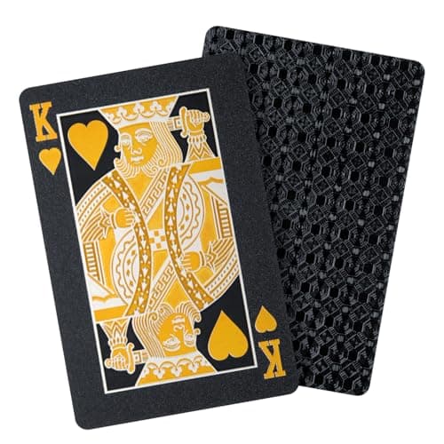 Waterproof Deck of CardsGift Playing CardsPoker Set Men Pool Poker Cards Black Diamond