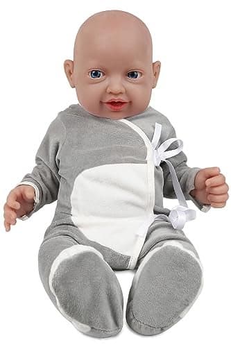 Vollence 16 inch Silicone Lifelike Baby Dolls Boy Reborn Silicone Baby Real Platinum Newborn Silicone Baby Dolls Anti-Stress Toys My Melody for Kid - Boy