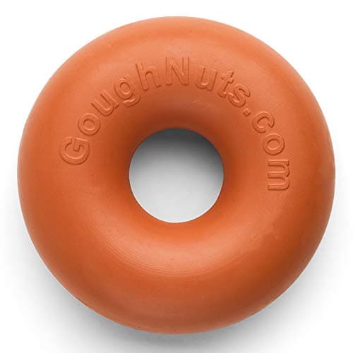 Goughnuts Dog Toys for Aggressive Chewers Virtually Indestructible Dog Toys for Small Breeds Such as Pit Bulls Heavy Duty Dog Toy Orange