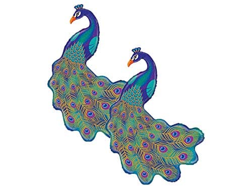 Set of 2 Graceful Glitter Peacock Jumbo 42 Foil Party Balloons
